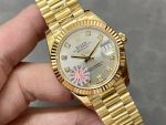 Rolex Datejust 31 Yellow Gold Silver Diamond Dial M278278 0034 Women's Watch - Image 4