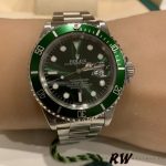 Rolex Submariner 16610 Stainless Steel Refinished Green Dial 40mm Mens Replica Watch - Image 3