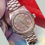 Rolex Datejust 179179 Black MOP Diamond Dial Fluted Bezel 26MM Lady Replica Watch - Image 3