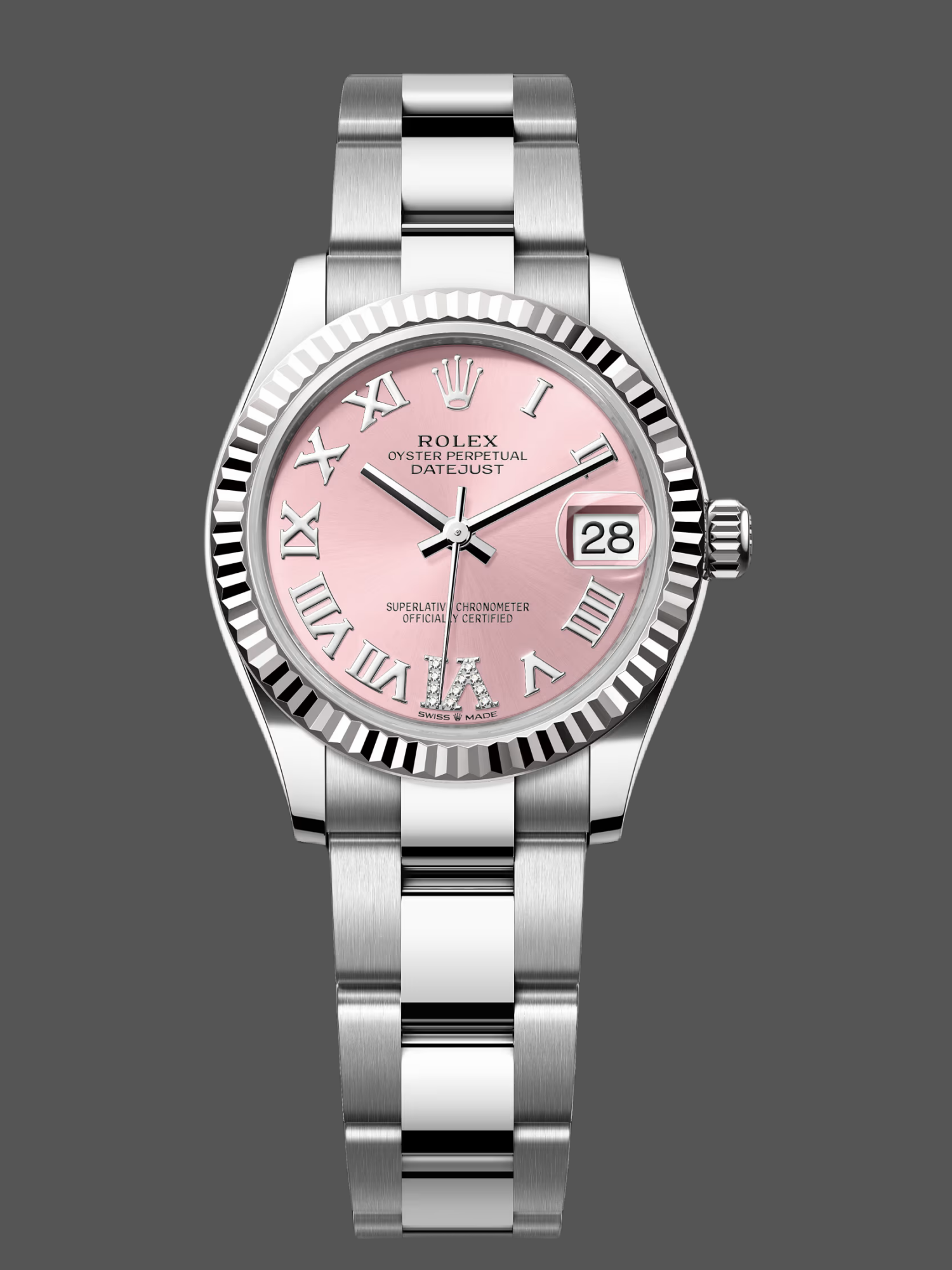 90A489B1-A27D-C8EA-ED9F-BD9AD6D52C41 Rolex Datejust 31 Fluted Bezel Oyster Bracelet 278274 0023 Women's Watch - Image 1