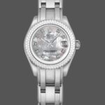 Rolex Pearlmaster 81339 White MOP Diamond Dial 34mm Lady Replica Watch