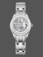 Rolex Pearlmaster 81339 White MOP Diamond Dial 34mm Lady Replica Watch