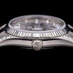Rolex Day Date 118339 White Gold Silver Dial Fluted Bezel 36mm Unisex Replica Watch - Image 4