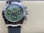 Rolex Daytona Platinum Green Dial Ceramic Bezel 126506 40mm Rubber Strap - Image 3