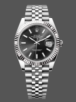 Rolex Datejust 41mm Stainless Steel 126334 0018 Black Index Jubilee