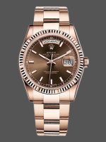 Rolex Day-Date 118235 Fluted Bezel Chocolate Dial 36mm Unisex Replica Watch