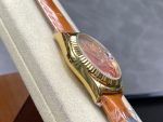 Rolex Day-Date 128238 Fluted Bezel Carnelian dial 36MM Unisex Replica Watch - Image 6
