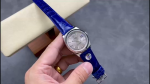 Rolex Day Date 36 White Gold Silver Dial 118139 0097 Blue Leather Strap - Image 2