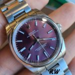 Rolex Oyster Perpetual Air-King 114200 Grape Red Index Dial 34mm Unisex Replica watch - Image 13