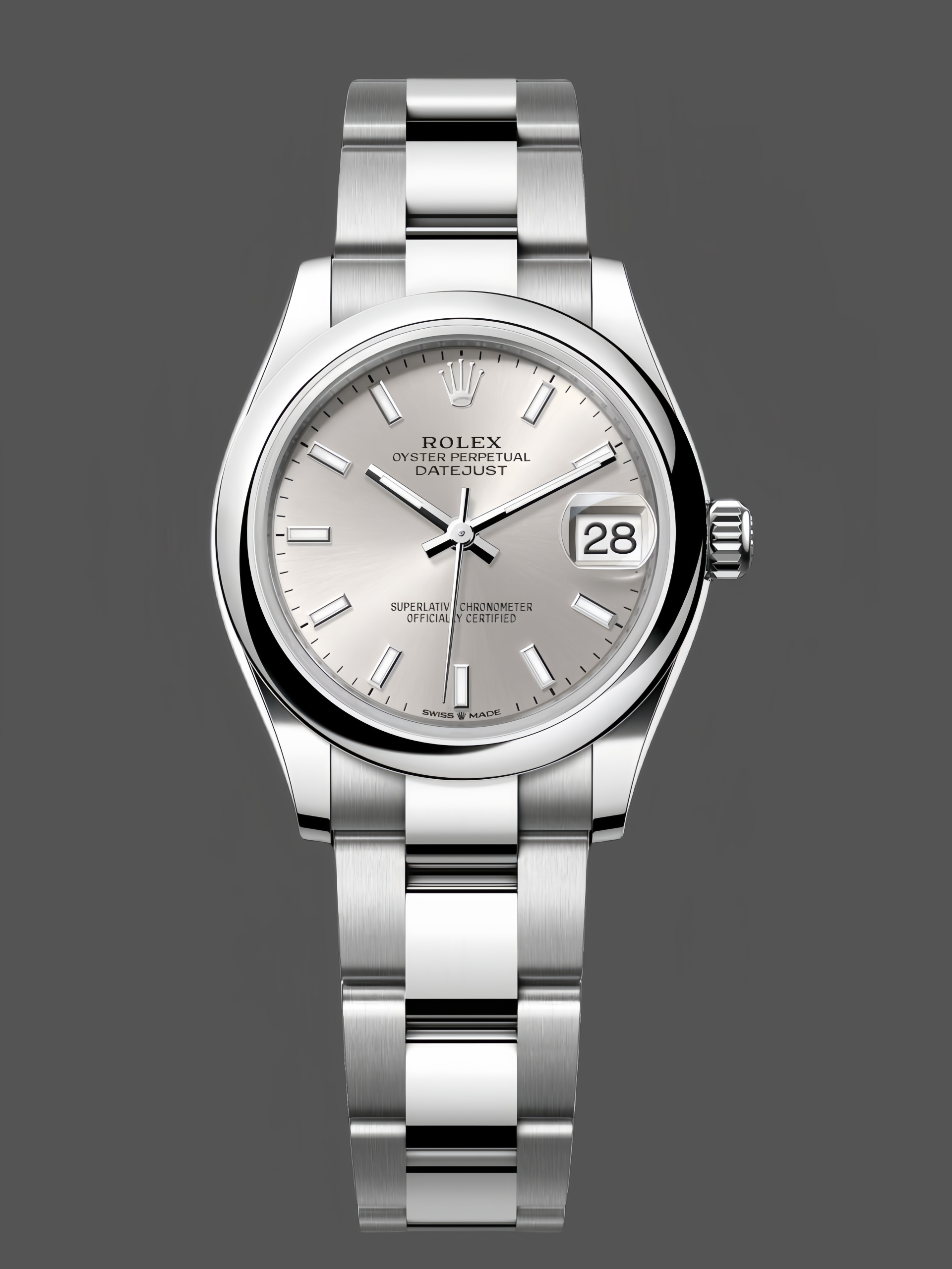 92916158-6A9A-E9BC-E517-762A1A38F3A0 Rolex Datejust 31 Silver Dial Domed Bezel 278240 0005 Women's Watch - Image 1