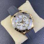 Rolex Cosmograph Daytona 116518LN White Dial Black Rubber Strap 40mm Mens Replica Watch - Image 4