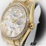 Rolex Day-Date 118388 Yellow Gold Diamond Meteorite Dial 36MM Unisex Replica Watch - Image 3