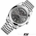 Rolex Day-Date 228206 Dark Rhodium Grey Dial Platinum 40MM Mens Replica Watch - Image 2