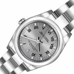 Rolex Oyster Perpetual 176200 Rhodium Grey Roman Numeral Dial 26mm Lady Replica Watch - Image 2