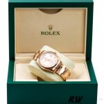 Rolex Day-Date 118235 Pink Roman Numeral dial Fluted Bezel 36mm Lady Replica Watch - Image 6