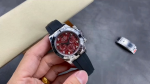 Rolex Cosmograph Daytona 40MM White Gold Rare Rubellite Dial 116509 Rubber Strap - Image 2