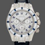 Rolex Daytona 116599 pave diamond dial Blue Leather Strap 40mm Mens Replica Watch