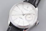Rolex Cellini Date 50519 Black Leather Silver Dial 39mm Mens Replica Watch - Image 13