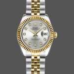 Rolex Datejust 179173 Gray Diamond Dial Fluted Bezel 26MM Lady Replica Watch