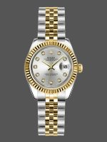 Rolex Datejust 179173 Gray Diamond Dial Fluted Bezel 26MM Lady Replica Watch