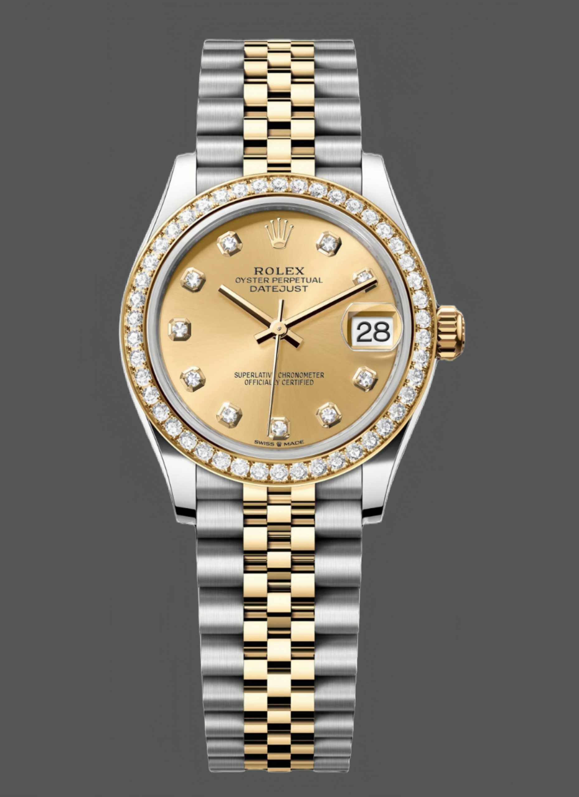94821118-66E2-73E6-B96B-402DF4BD8206 Rolex Datejust 31mm Stainless Steel and Yellow Gold 278383RBR 0026 Champagne Diamond Jubilee - Image 1