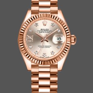 Rolex Datejust 279175 Sundust Diamonds Dial Fluted Bezel 28mm Lady Replica Watch