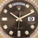 Rolex Day-Date 128348RBR Dark Grey Dial Yellow Gold 36MM Unisex Replica Watch - Image 5