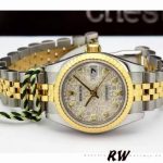 Rolex Datejust 179173 Silver Jubilee Diamond Dial Fluted Bezel 26MM Lady Replica Watch - Image 4