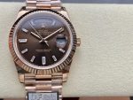 Rolex Day Date 40 18kt Everose Gold Rolex President Chocolate Dial m228235 0003 - Image 3