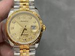 Rolex Datejust 126233 Champagne Jubilee Dial Fluted Bezel 36MM Unisex Replica Watch - Image 3
