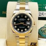 Rolex Datejust 126233 Black Diamond Dial Fluted Bezel 36MM Unisex Replica Watch - Image 2