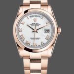 Rolex Day-Date 118205 White Roman Numeral Dial 36mm Unisex Replica Watch