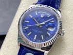Rolex Day Date 36mm White Gold Fluted Bezel 118139 0004 Blue Index - Image 5