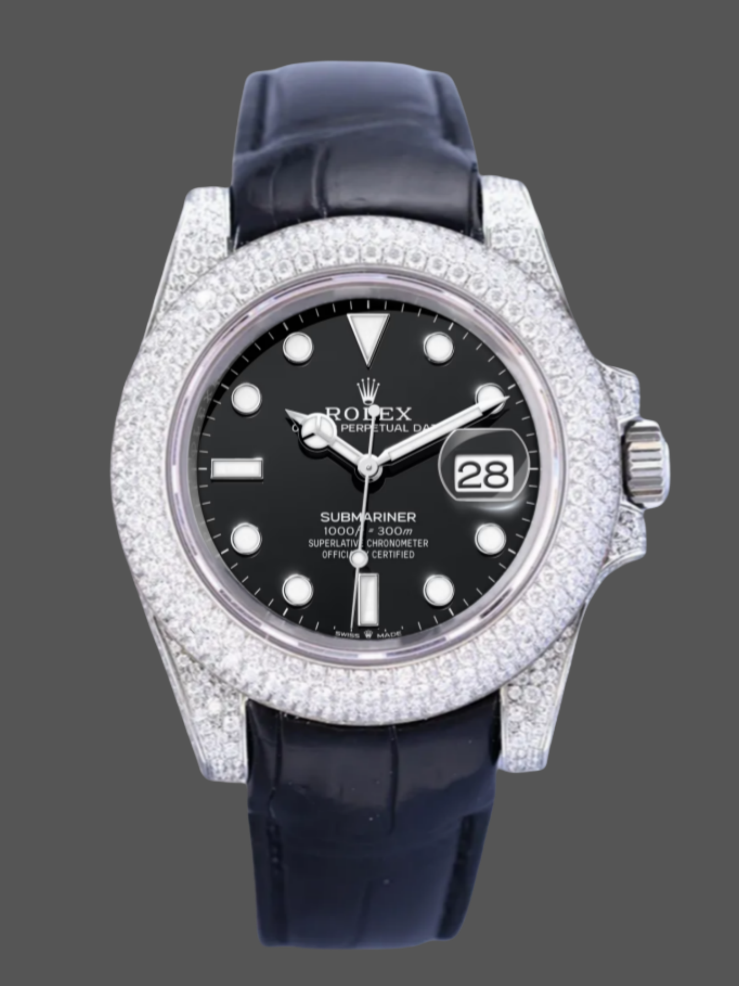 967E4ADA-20BA-8081-7C61-3273B22058C1 Rolex Submariner Diamond Case Black Dial 116610 40MM Men's Watch - Image 1
