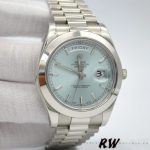 Rolex Day-Date 218206 Ice Blue Index Dial Platinum 41MM Mens Replica Watch - Image 2