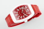 Franck Muller Women's Yacht Red Dial Leather Strap - Image 4