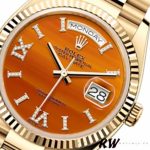 Rolex Day-Date 128238 Fluted Bezel Carnelian dial 36MM Unisex Replica Watch - Image 13