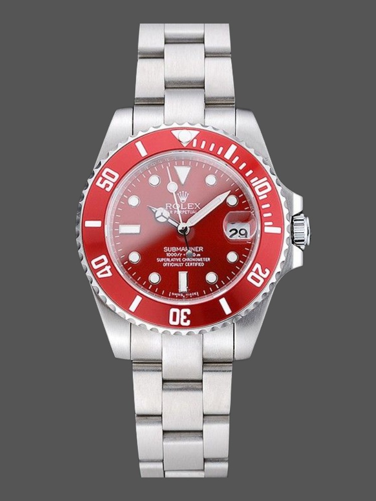 975EB7DB-CEF2-D607-757B-EC4F1C9C3C63 Rolex Submariner 116610 Stainless Steel 40MM Red Dial Mens Replica Watch - Image 1
