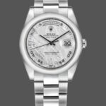 Rolex Day-Date 118209 White Gold Meteorite Grey Dial 36mm Unisex Replica Watch
