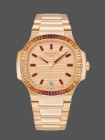 Patek Philippe Nautilus Ladies Rose Gold Gemset Bezel 7118 1300R 001