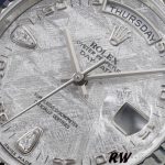 Rolex Day-Date 118209 White Gold Meteorite Grey Dial 36mm Unisex Replica Watch - Image 4