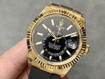 Rolex Sky Dweller m336238 0002 Yellow Gold Black Dial 42mm Mens Replica Watch - Image 5