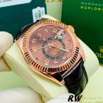 Rolex Sky-Dweller 326135 Chocolate Arabic Sunray Brown Dial 42MM Mens Replica Watch - Image 2