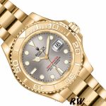 Rolex Yacht-Master 169628 Yellow Gold Grey Dial 29MM Lady Replica Watch - Image 3