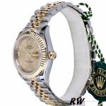 Rolex Datejust 279173 Champagne Roman Numeral Dial Fluted Bezel 28mm Lady Replica Watch - Image 3