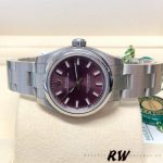 Rolex Oyster Perpetual 176200 Grape Red Dial 26mm Lady Replica Watch - Image 4