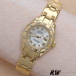 Rolex Pearlmaster 80318 White MOP Dial 29MM Lady Replica Watch - Image 3