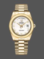 Rolex Day-Date 118208 Mother of Pearl Roman Numeral Dial 36mm Unisex Replica Watch