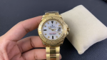 Rolex Yacht Master 168628 White Mother of Pearl Diamond Dial Yellow Gold Case 35mm Women's Watch - Image 2