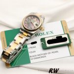 Rolex Datejust 179163 Black Mother of Pearl Dial Domed Dezel 26MM Lady Replica Watch - Image 6